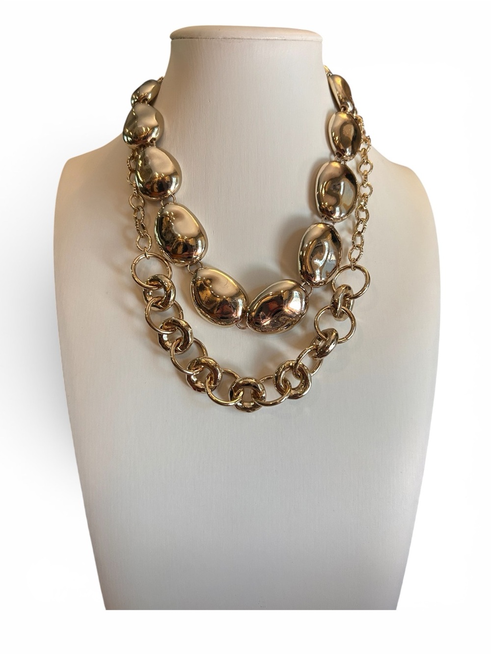 Lydell NYC Gold Tone Chunky Necklace Set